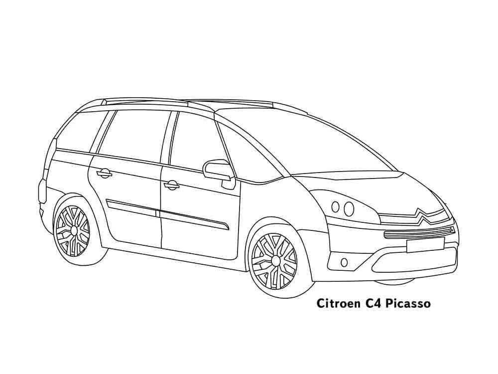 Desenho deCitroen C4 Picasso para colorir