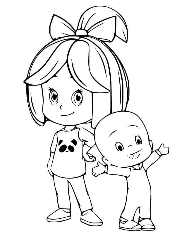 Desenhos de Cleo e Cuquin para colorir