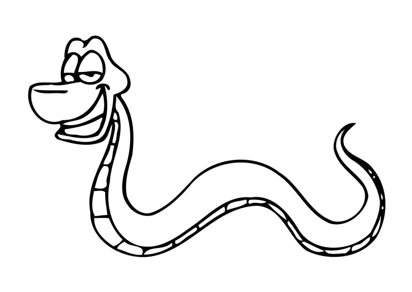 Desenho deCobra de Desenho Animado para colorir