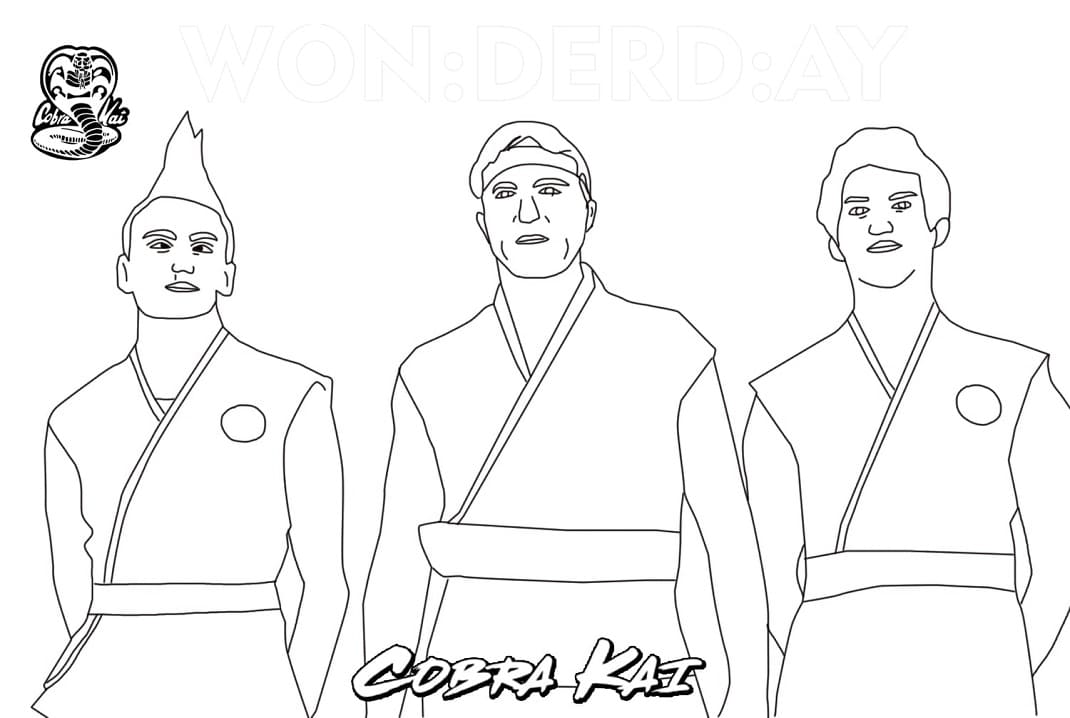 Desenho deCobra Kai Imprimível para colorir