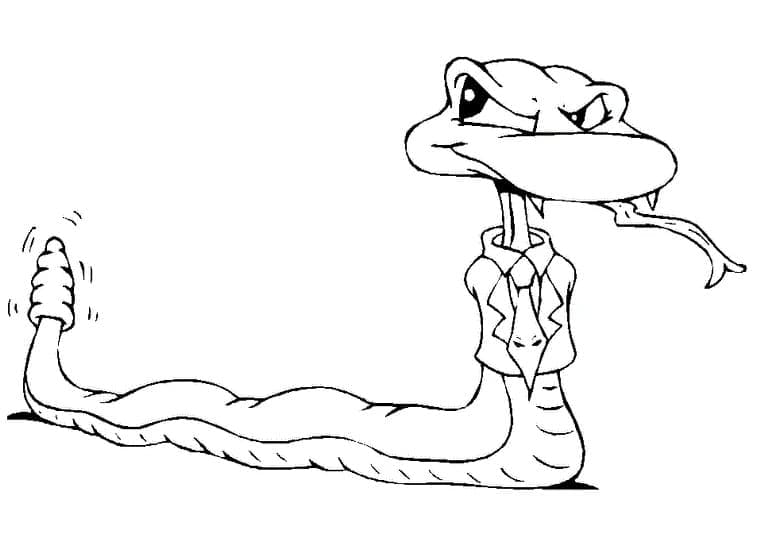 Desenho deCobra Mal-humorada para colorir