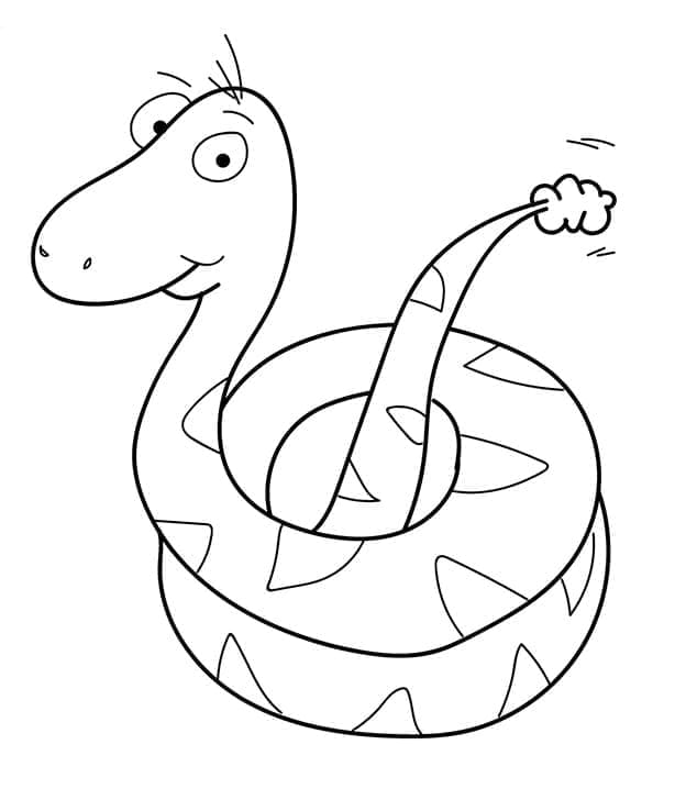 Desenho deCobra Muito Fofa para colorir