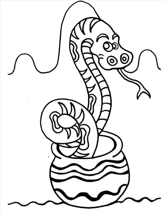 Desenho deCobra Para Crianças para colorir