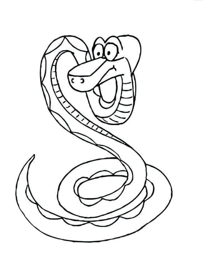 Desenho deCobra Triste para colorir