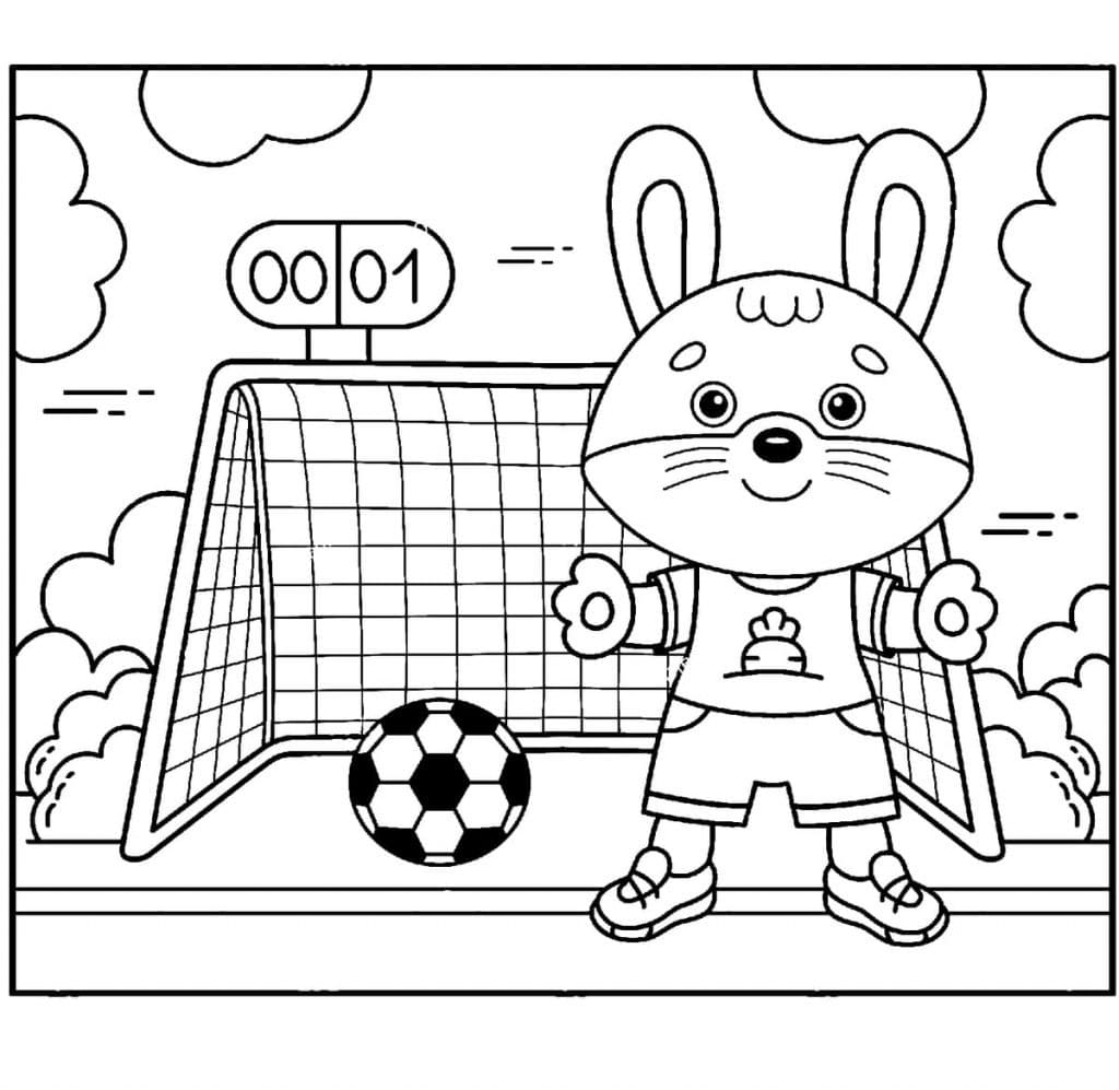 Desenho deCoelho Goleiro para colorir