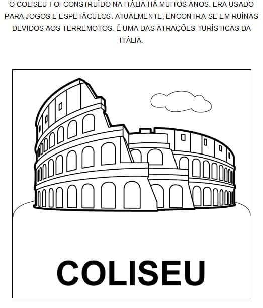 Desenhos de Coliseu para colorir