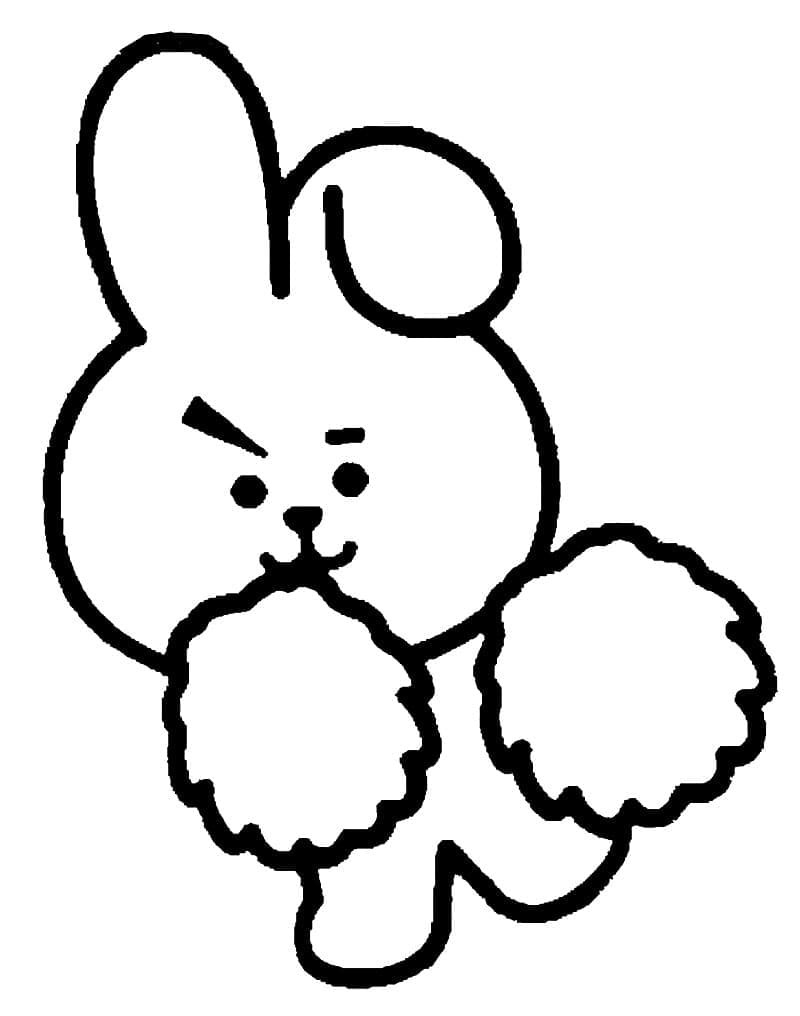 Desenho deCooky BT21 para colorir