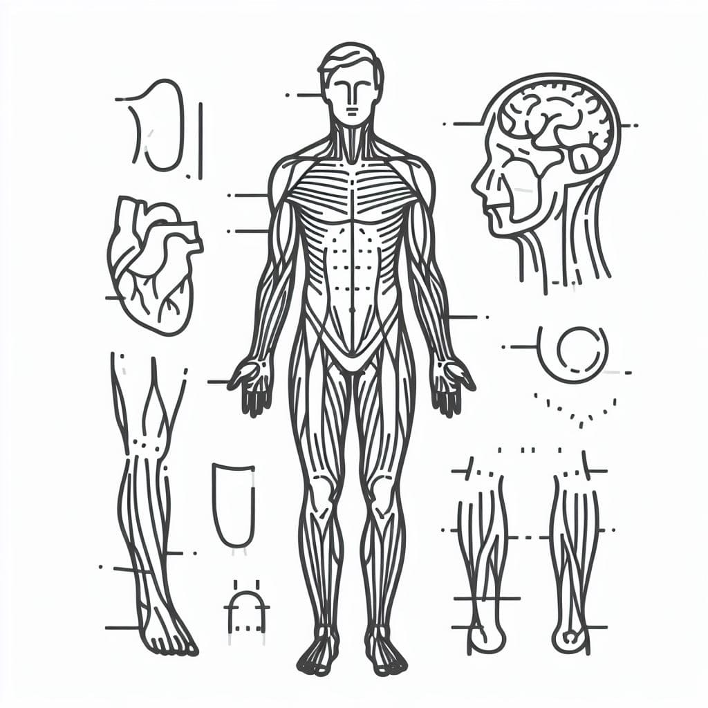 Desenho deCorpo Humano Normal para colorir