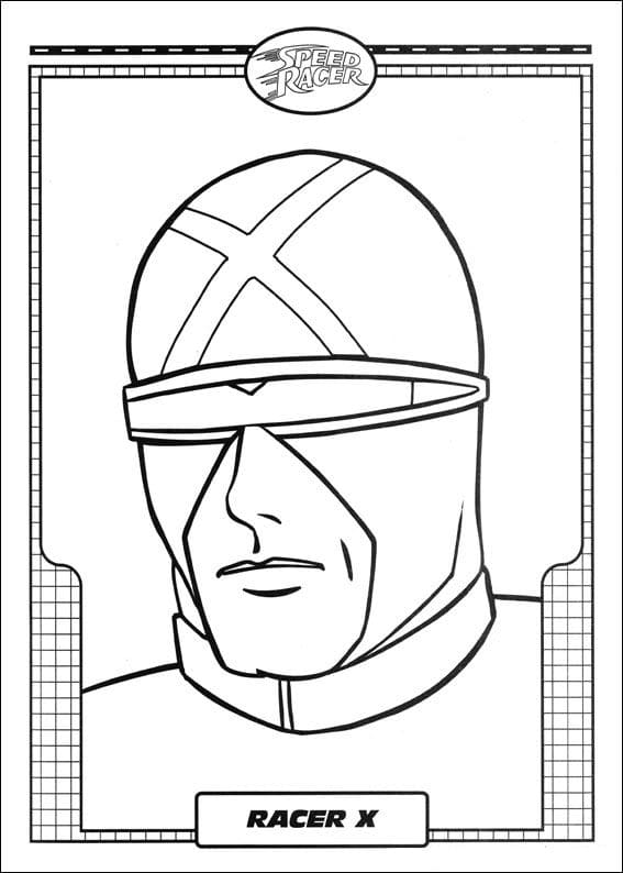 Desenho deCorredor X de Speed Racer para colorir