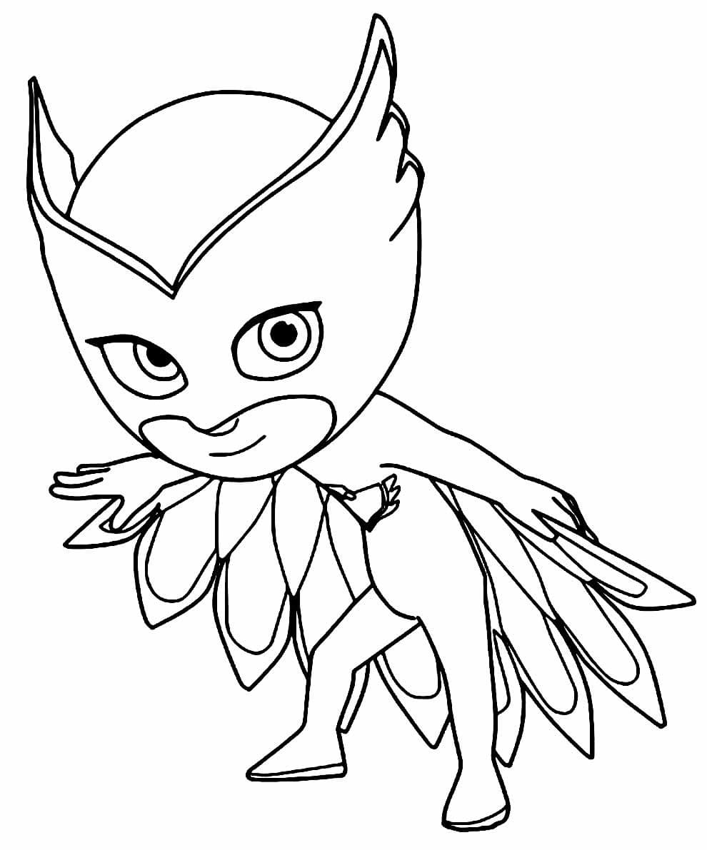 Desenho deCorujita em PJ Masks para colorir