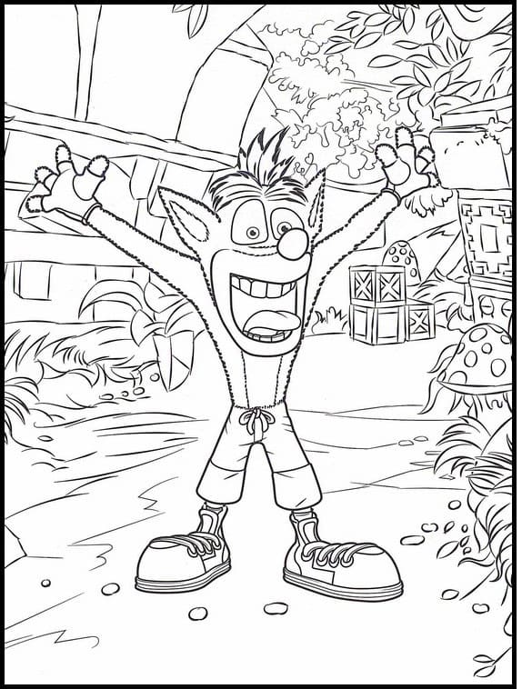 Desenho deCrash Bandicoot 10 para colorir