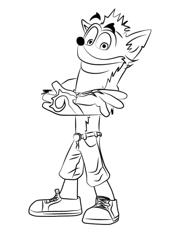 Desenho deCrash Bandicoot 12 para colorir