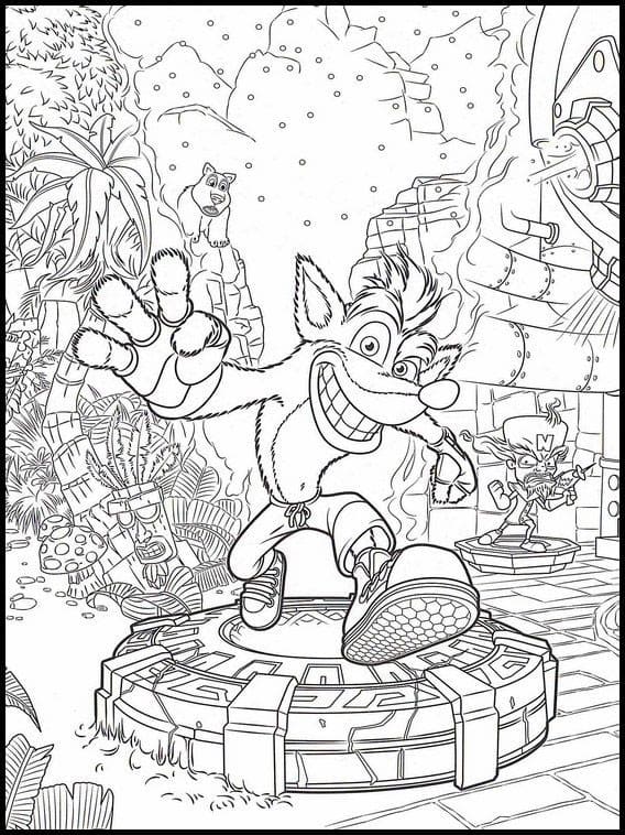 Desenho deCrash Bandicoot 2 para colorir