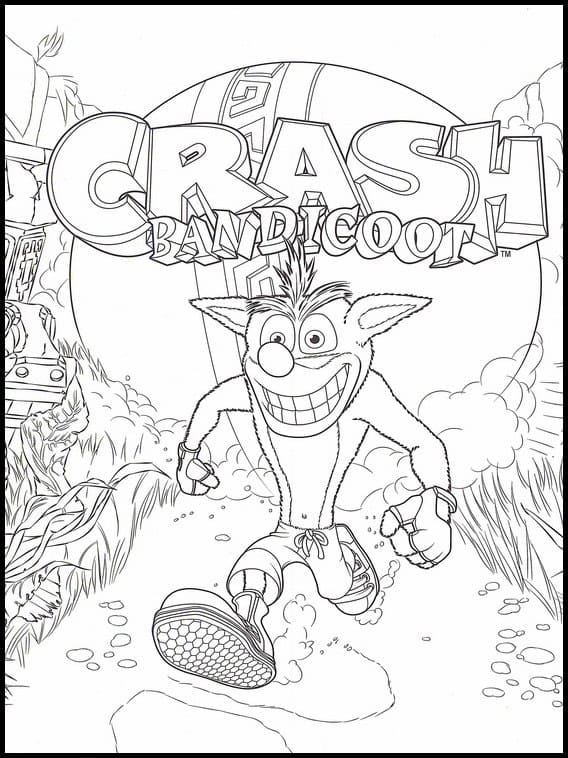 Desenhos de Crash Bandicoot para colorir