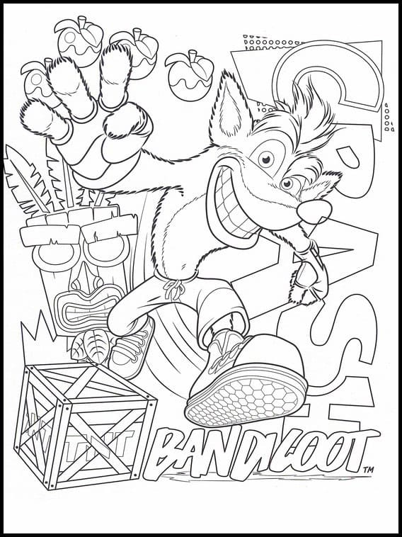 Desenho deCrash Bandicoot 8 para colorir