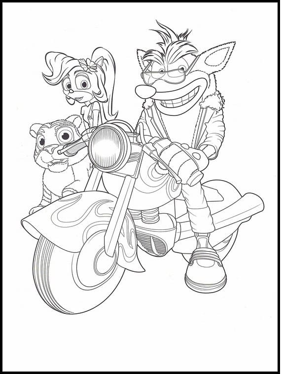 Desenho deCrash Bandicoot 9 para colorir