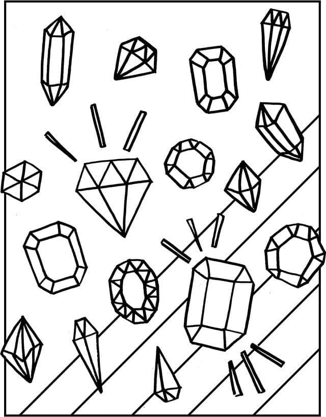 Desenho deCristais Incríveis para colorir