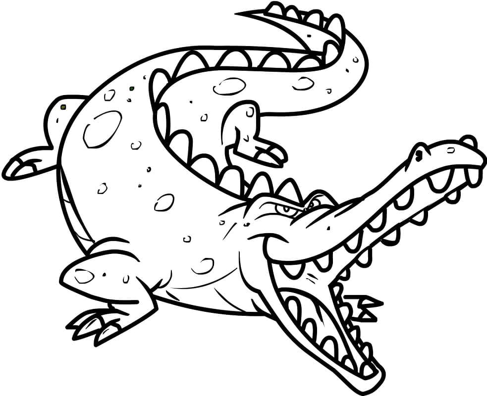 Desenho deCrocodilo 4 para colorir