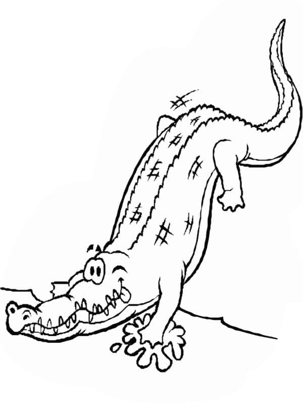 Desenho deCrocodilo de Desenho Animado para colorir