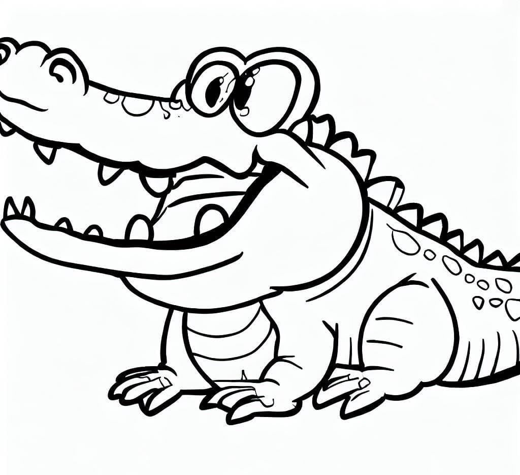 Desenho deCrocodilo é Engraçado para colorir