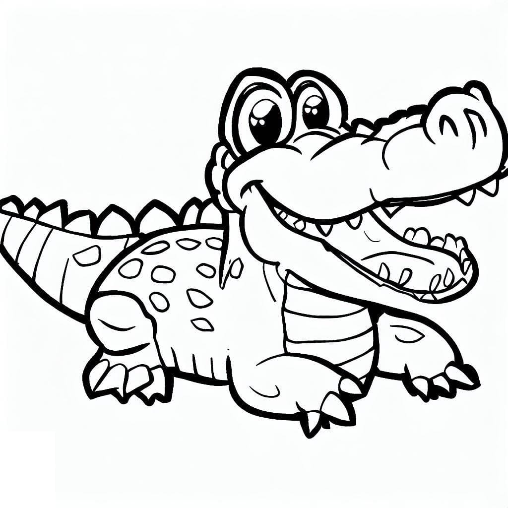 Desenho deCrocodilo é Fofo para colorir