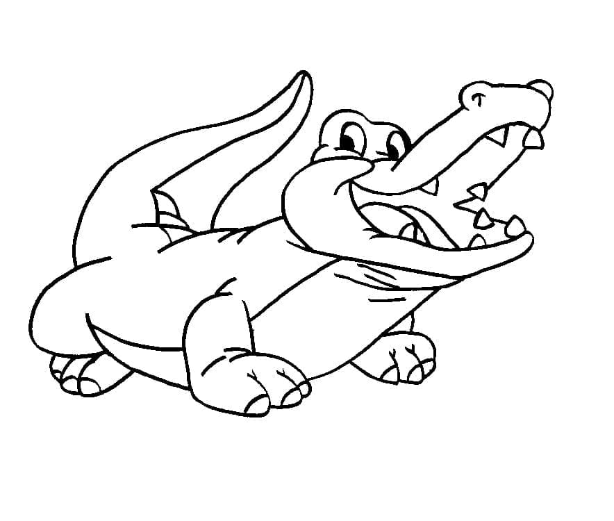 Desenho deCrocodilo Feliz para colorir