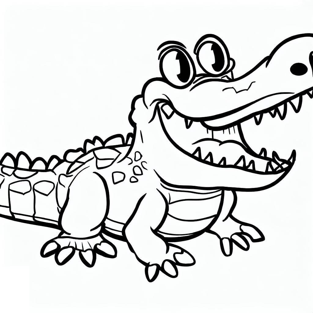 Desenho deCrocodilo Hilário para colorir