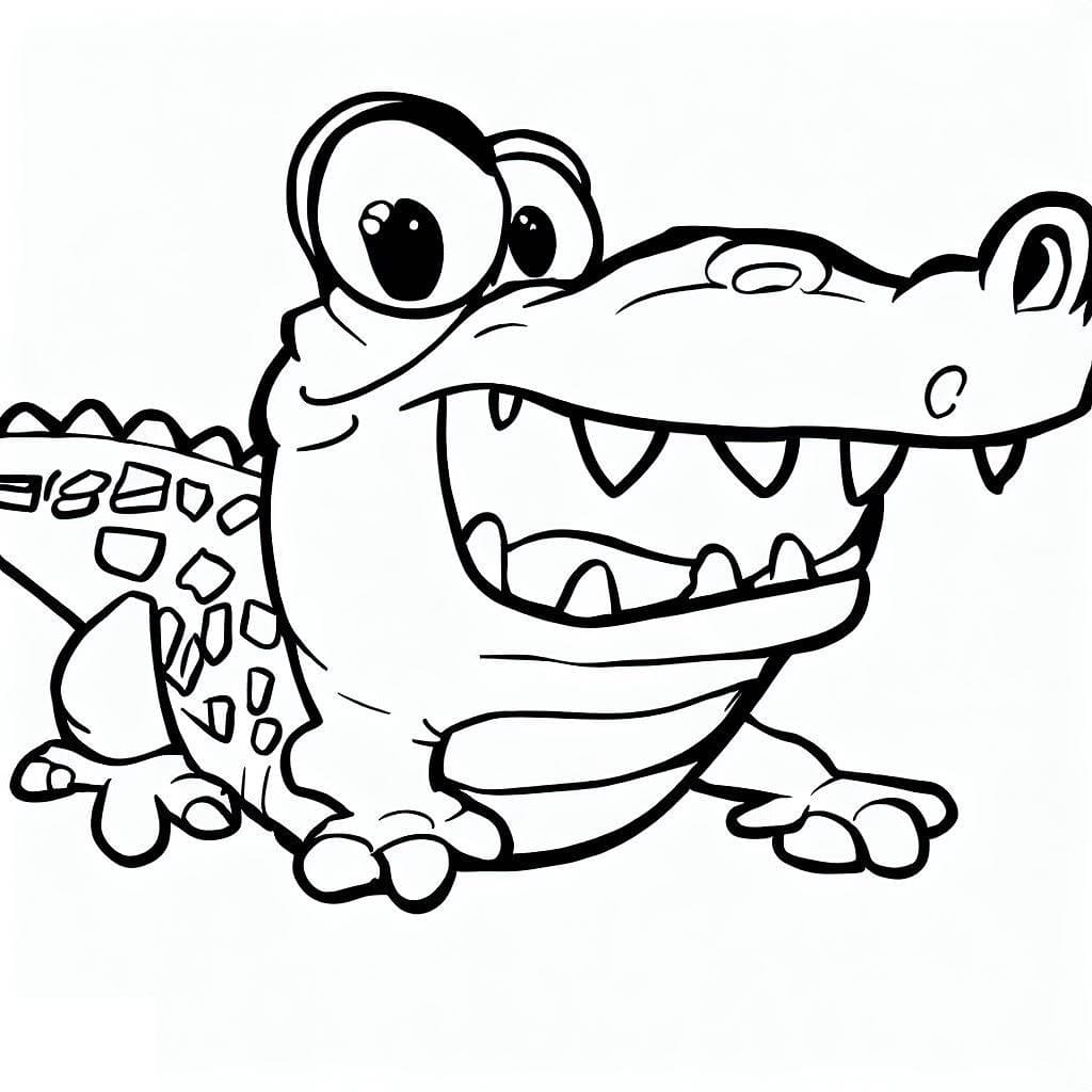 Desenho deCrocodilo Louco para colorir