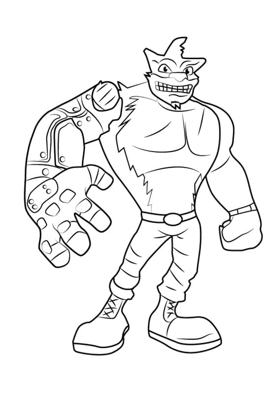 Desenho deCrunch Crash Bandicoot para colorir