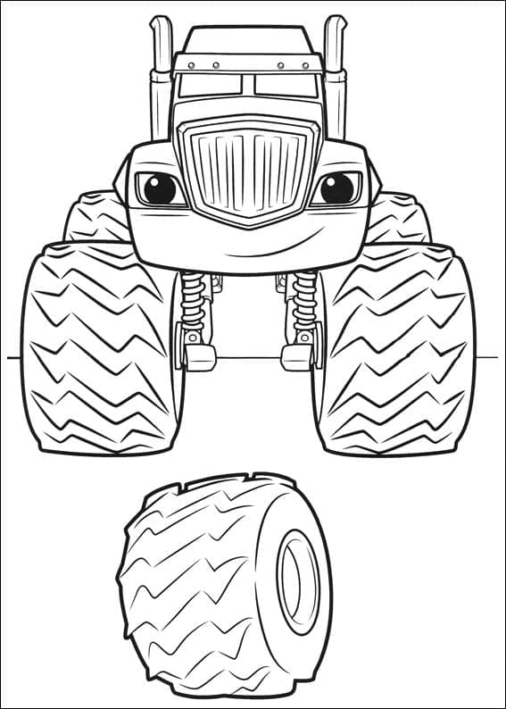 Desenho deCrusher de Blaze e as Monster Machines para colorir