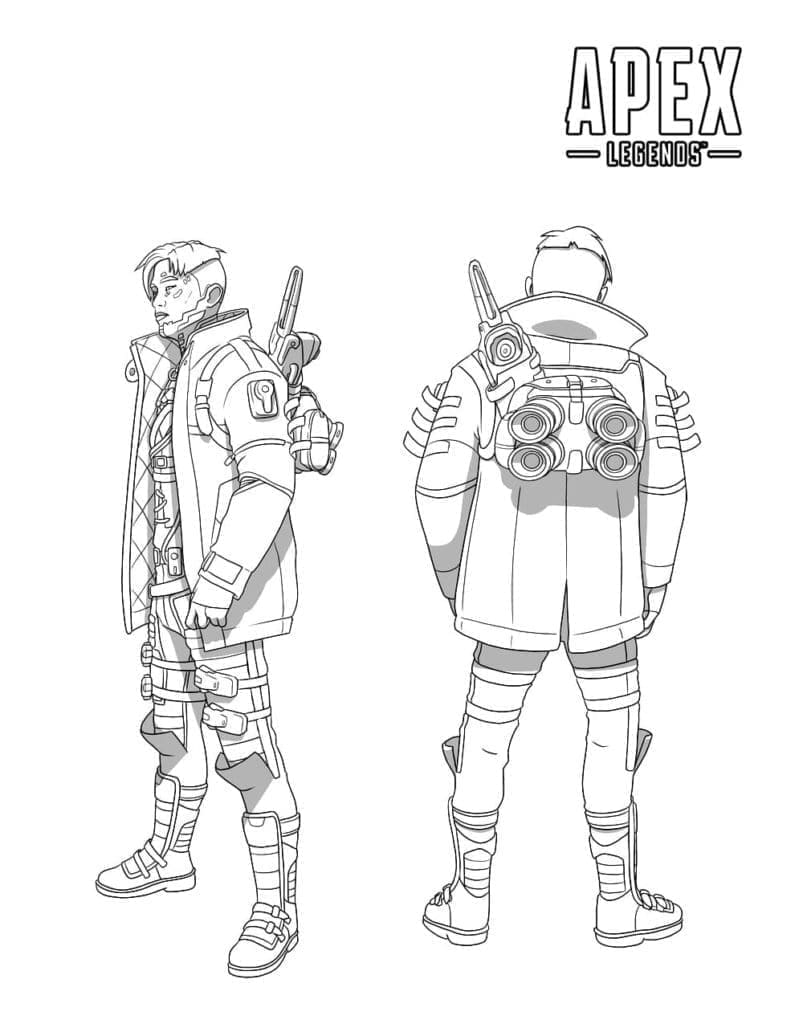 Desenho deCrypto Apex Legends para colorir