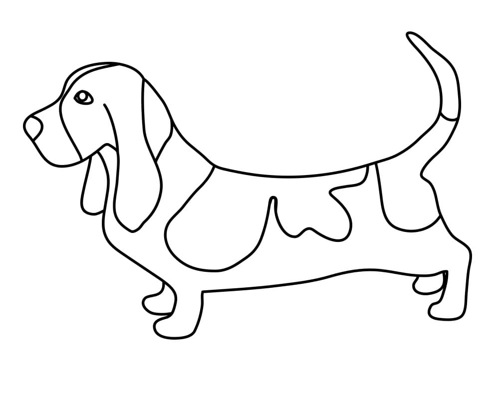 Desenho de Dachshund Grátis Para Crianças para colorir