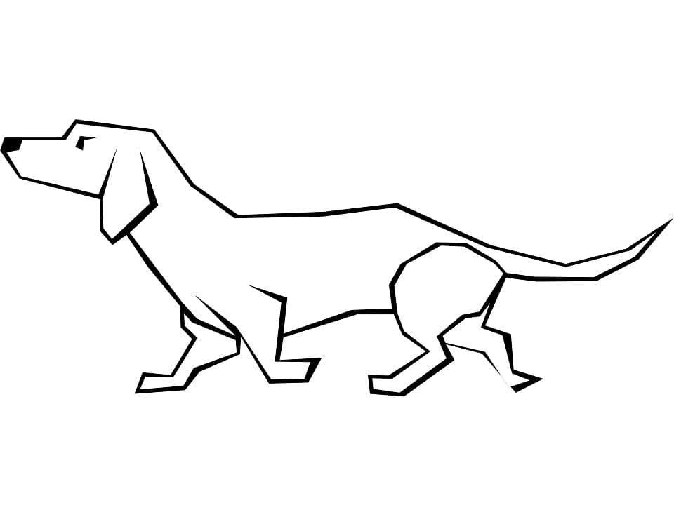 Desenho de Dachshund Imprimível para colorir