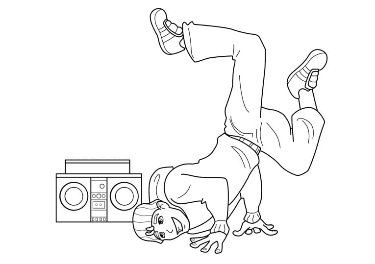 Desenho deDança de Hip Hop para colorir