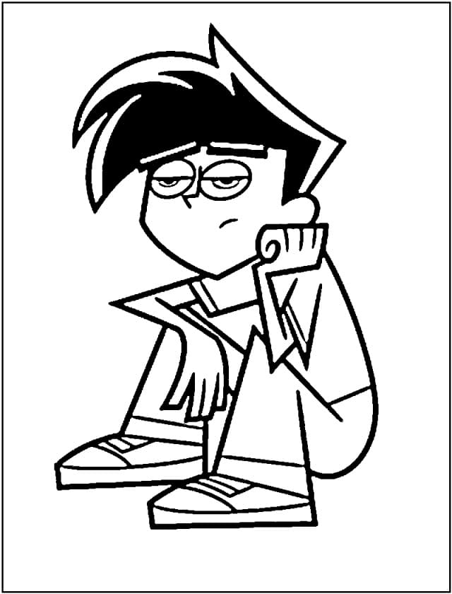 Desenho deDanny Phantom Entediado para colorir