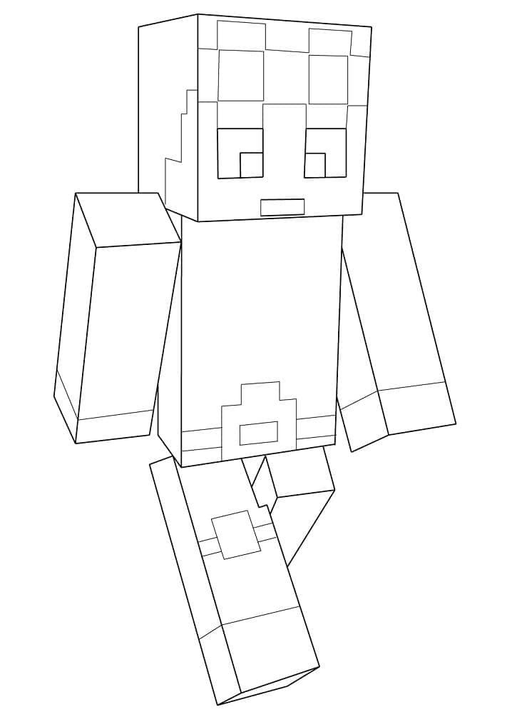 Desenho deDantdm Minecraft para colorir