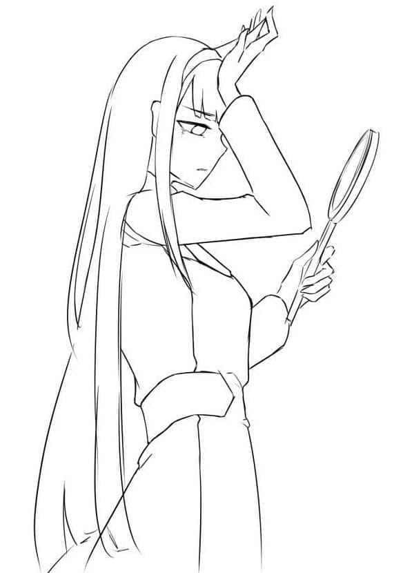 Desenho deDarling in the Franxx Zero Two para colorir