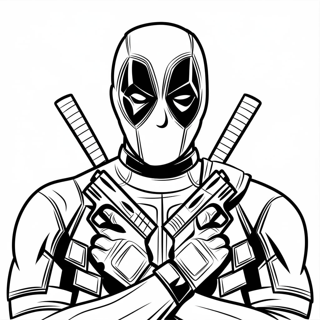 Desenho deDeadpool É Muito Legal para colorir