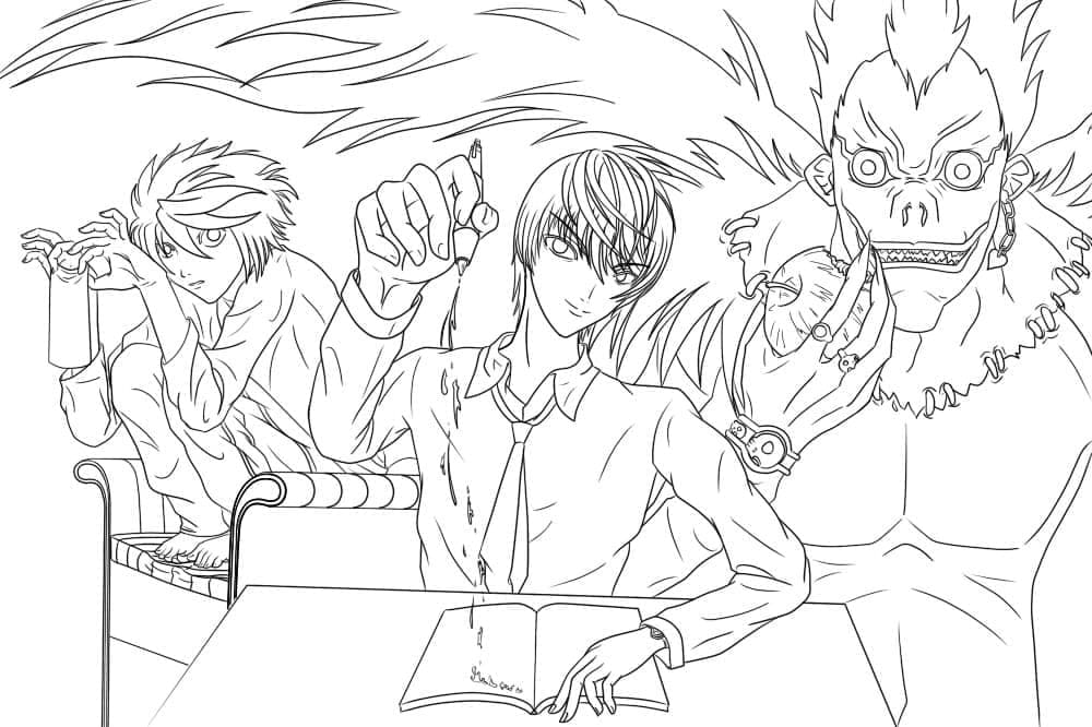 Desenho deDeath Note 1 para colorir