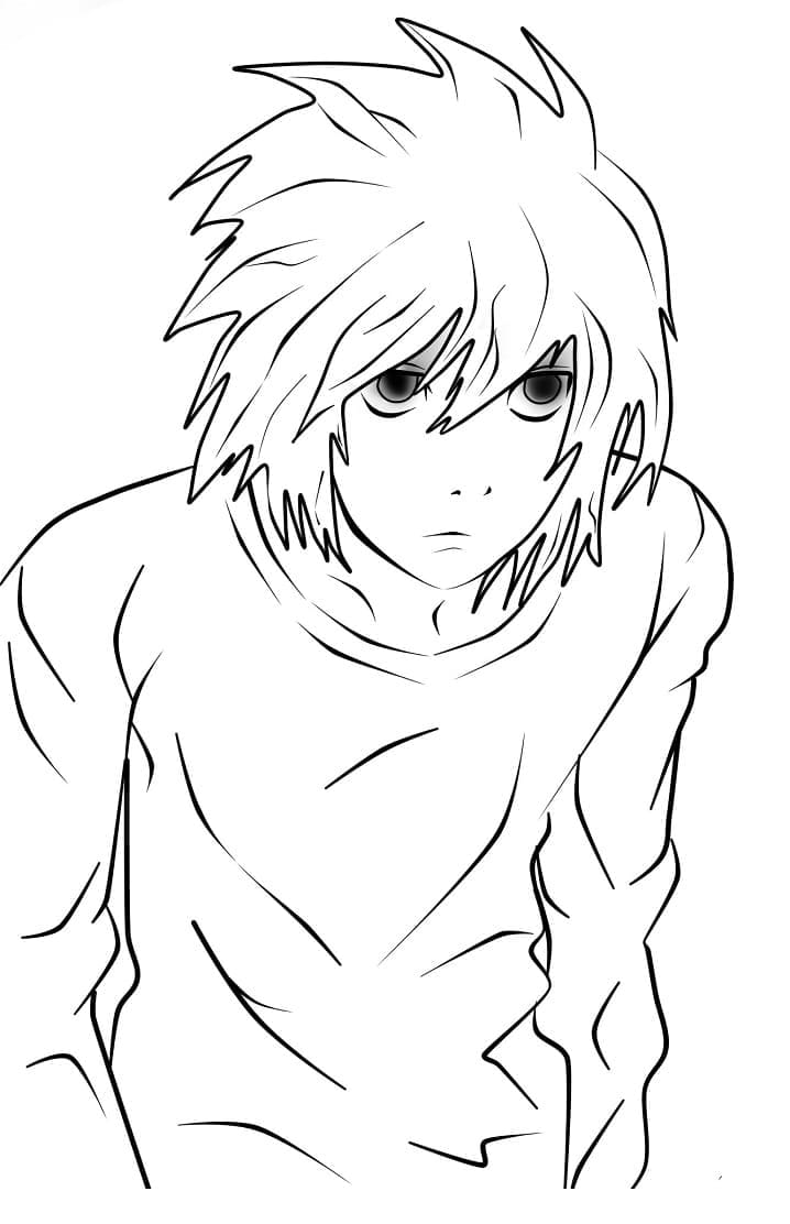 Desenho deDeath Note L Lawliet para colorir