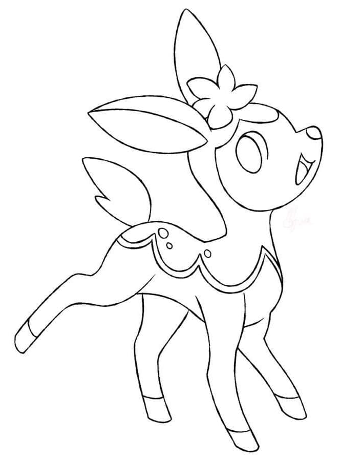 Desenho deDeerling Fofo para colorir