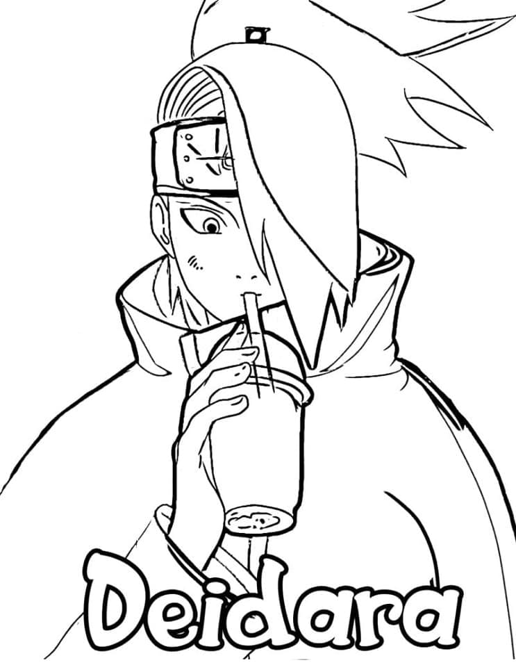 Desenho deDeidara 1 para colorir