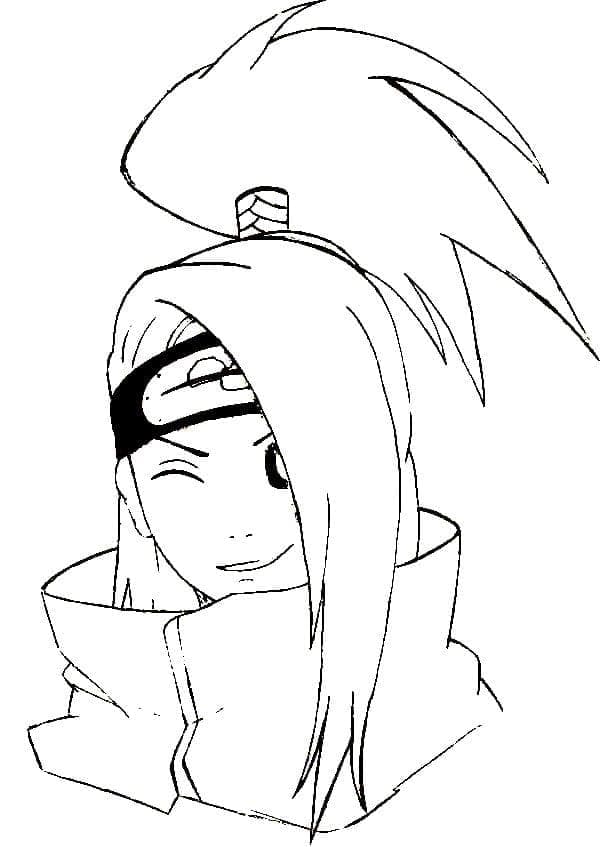 Desenho deDeidara 3 para colorir