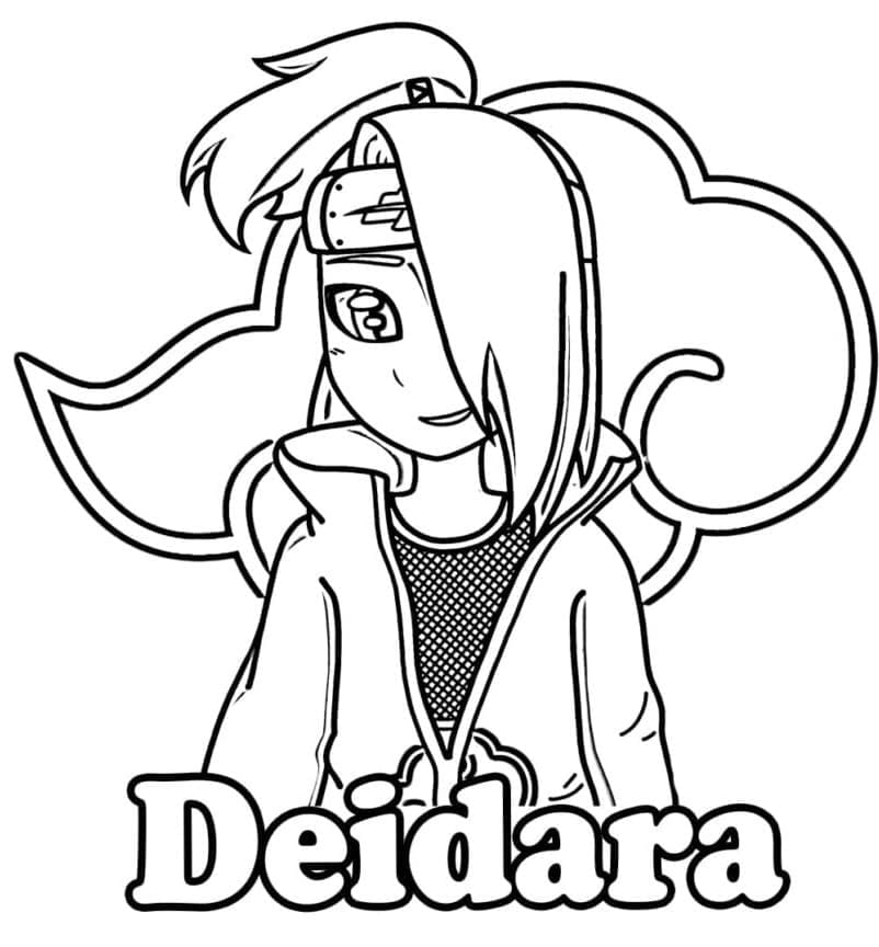 Desenho deDeidara Bonito para colorir