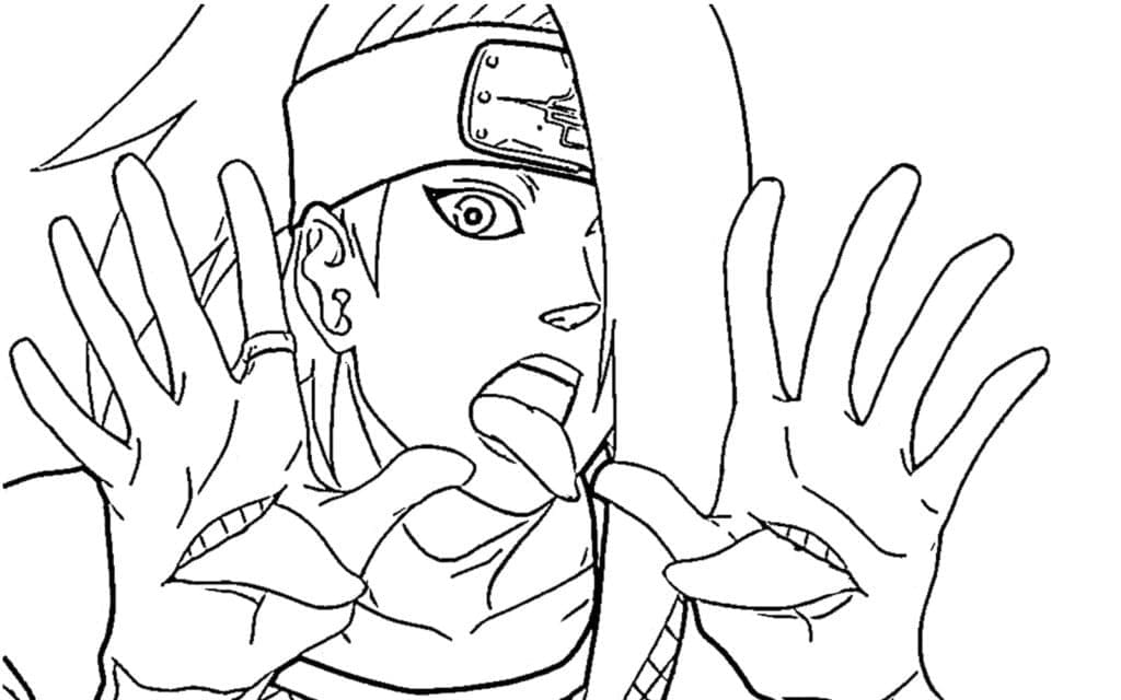 Desenho deDeidara Engraçado para colorir