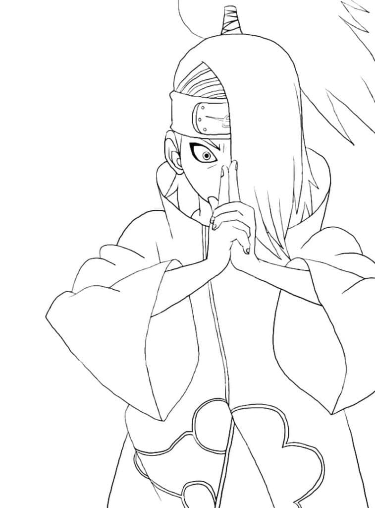 Desenho deDeidara Imprimível para colorir