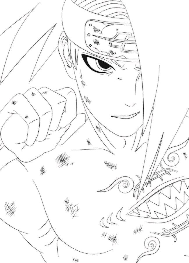 Desenho deDeidara Incrível para colorir