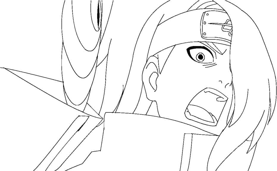 Desenho deDeidara Irritado para colorir