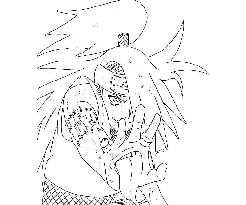 Desenho deDeidara Lutando para colorir