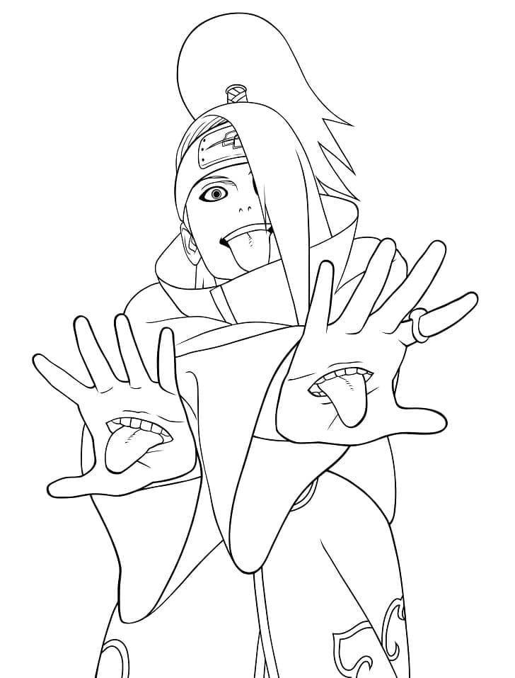 Desenho deDeidara Malvado para colorir